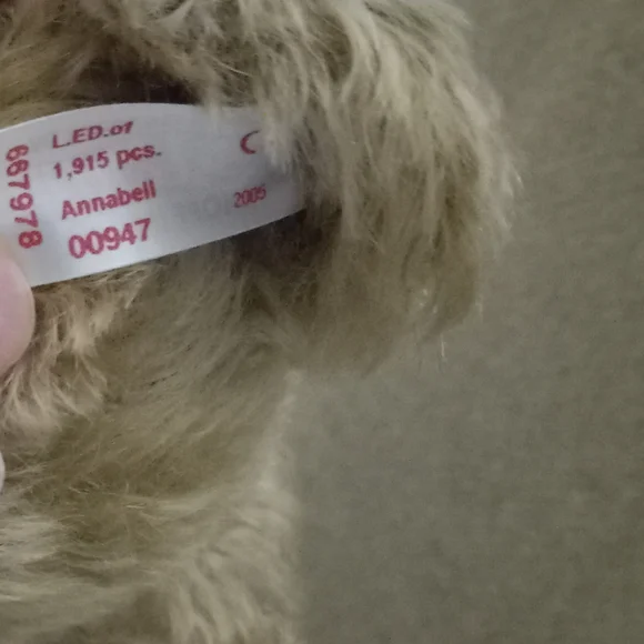 Steiff Cream Teddy Bear Authentic Tagged; Numbered - Picture 7 of 8